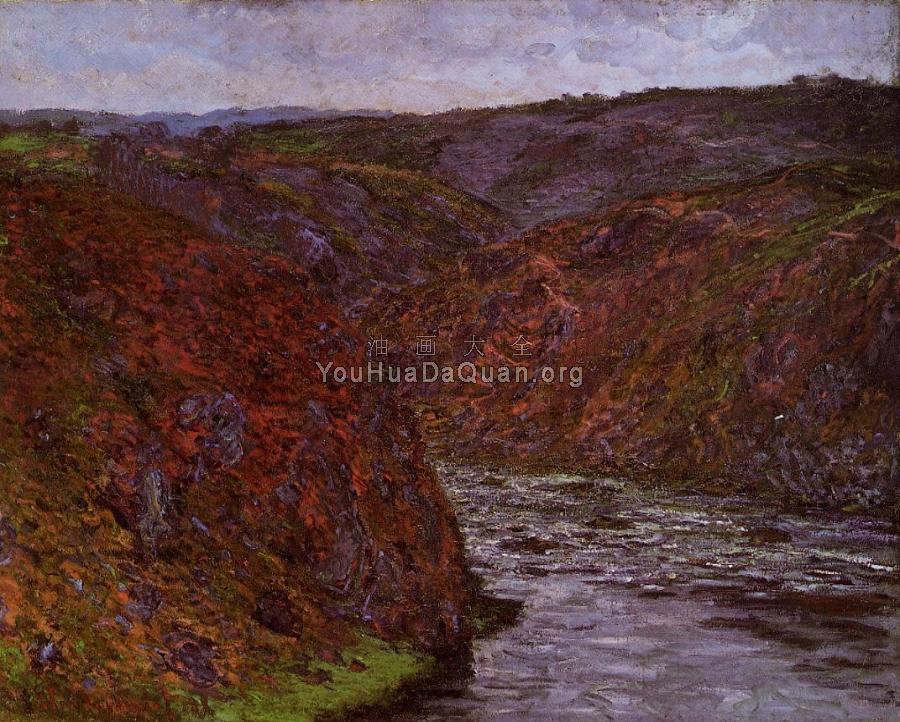 Valley of the Creuse, Grey Sky - 克劳德·莫奈